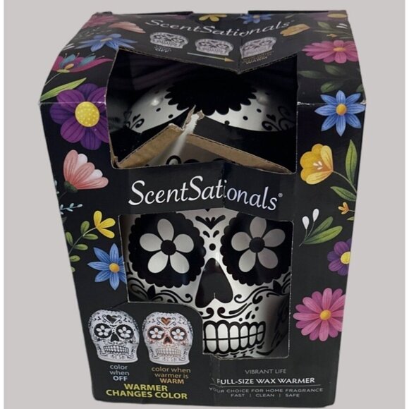 ScentSationals Day 3D The Dead Color Changing Wax Warmer Black & White - Picture 2 of 9